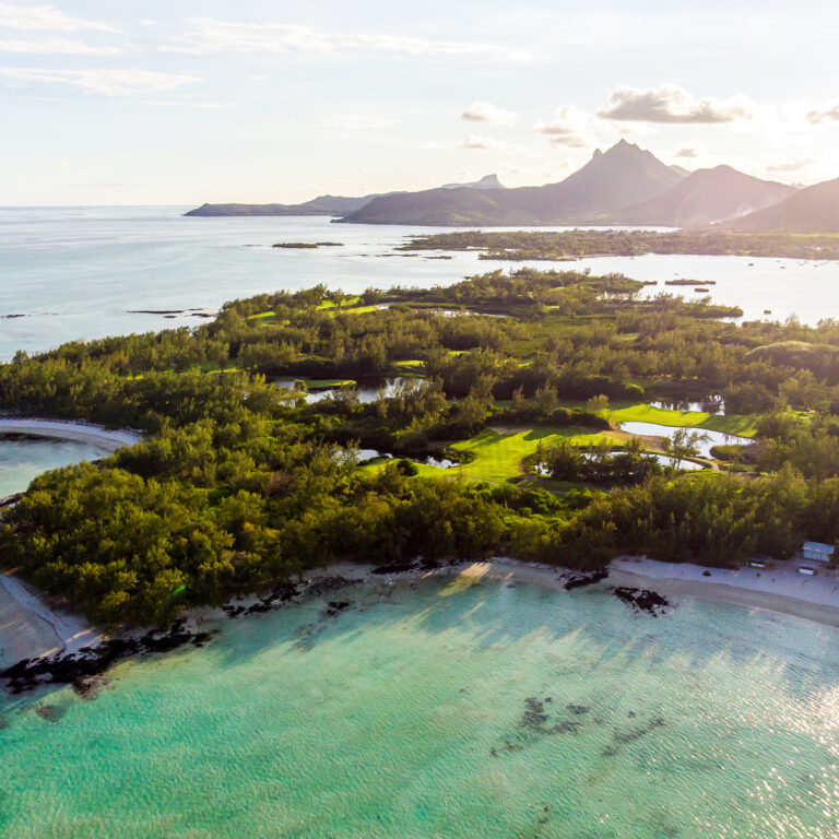 Mauritius-SLTR_Aerial view of Ile aux Cerfs Golf Club