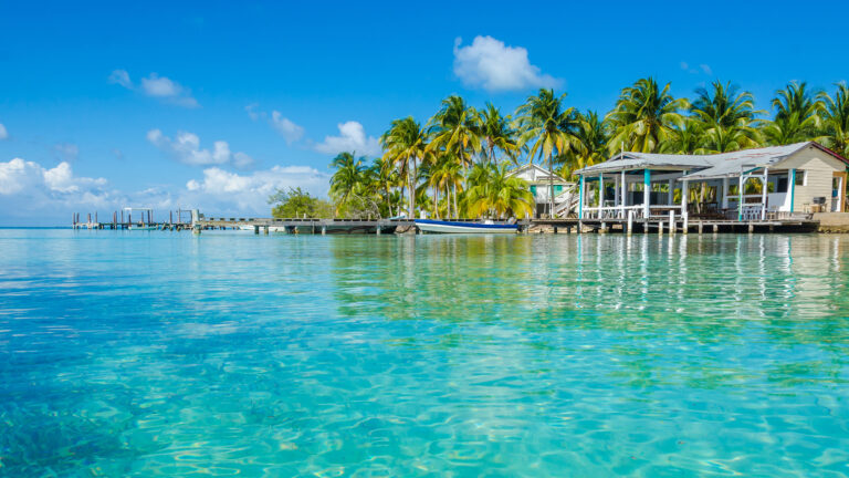 Belize,Cayes,-,Small,Tropical,Island,At,Barrier,Reef,With