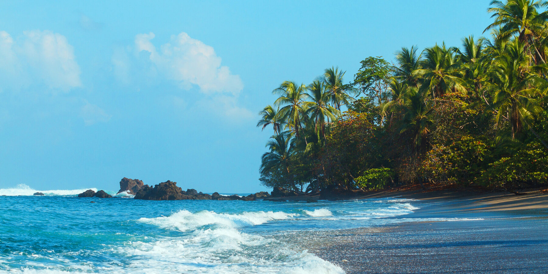 Wild,Costa,Rica,Beach-,The,Blue,Waters,Of,The,Golfo