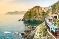 Manarola,,Cinque,Terre,-,Train,Station,In,Small,Village,With