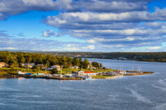 Homes,And,Boats,Along,The,Shore,Of,Sydney,,Nova,Scotia,