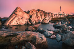 Cape,Forchu,Lighthouse,At,Sunrise