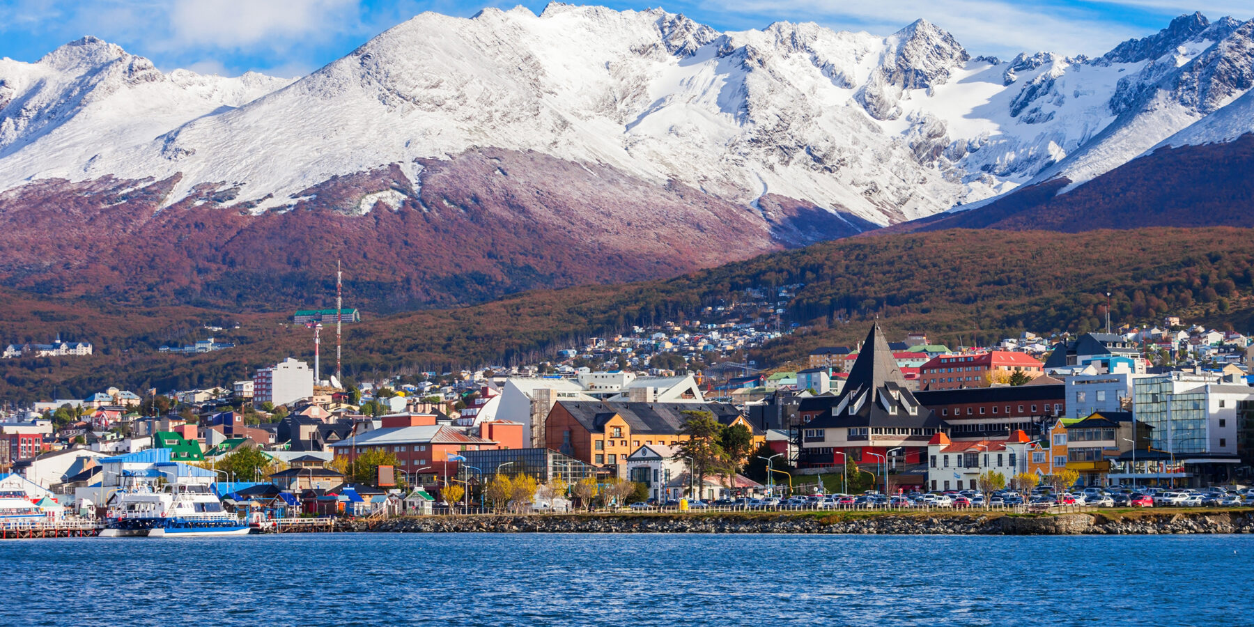 Ushuaia,Aerial,View.,Ushuaia,Is,The,Capital,Of,Tierra,Del