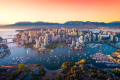 Beautiful,Aerial,View,Of,Downtown,Vancouver,Skyline,,British,Columbia,,Canada