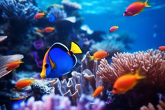 Tropical,Sea,Underwater,Fishes,On,Coral,Reef.,Aquarium,Oceanarium,Wildlife