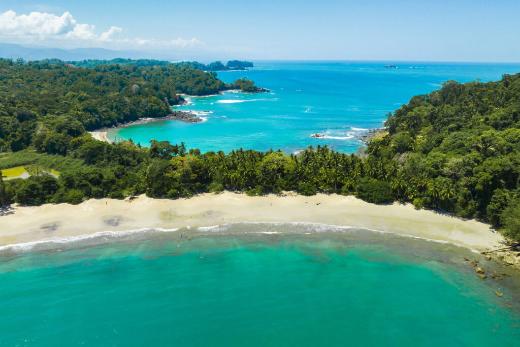 Aerial,View,Of,Manuel,Antonio,National,Park,In,Costa,Rica.
