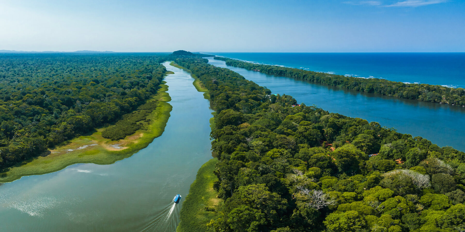 Caribbean,Sea,On,The,One,Side,,Village,Tortuguero,Inside,The