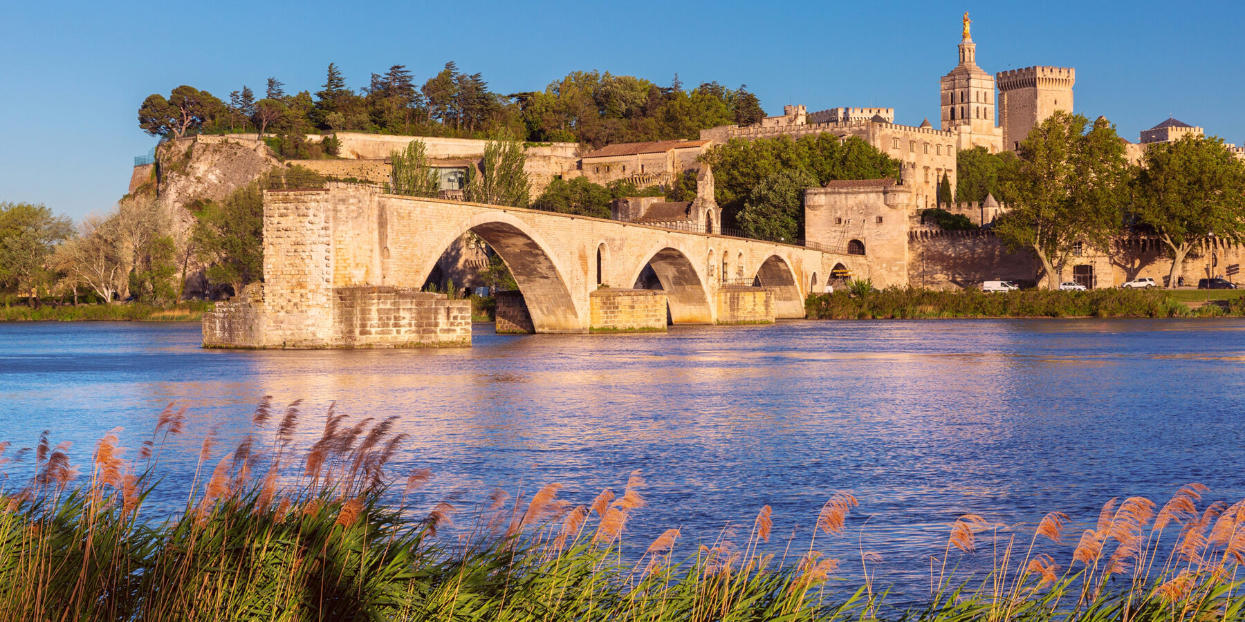 Famous,Medieval,Saint,Benezet,Bridge,And,Palace,Of,The,Popes