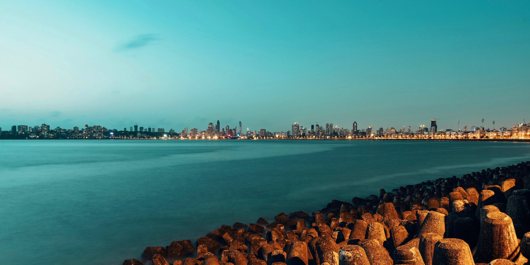 Marine,Drive,Mumbai,During,Night