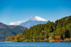 Mount,Fuji,,Japan.,Lake,Ashi,View,In,Hakone