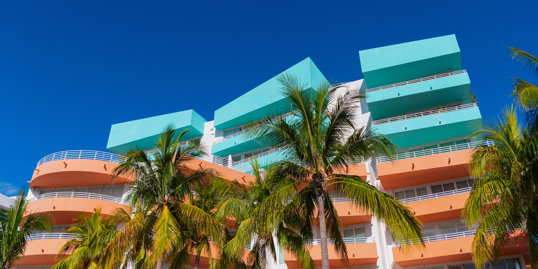 Art,Deco,Historic,District.,Modern,Building,Of,Miami,Beach,,Florida.