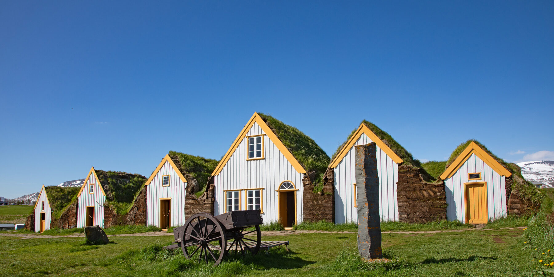 Traditional,Farm,Houses,Covered,With,Turf,In,The,Nothern,Iceland