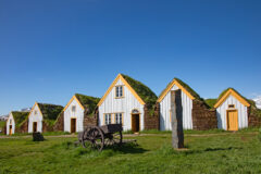 Traditional,Farm,Houses,Covered,With,Turf,In,The,Nothern,Iceland