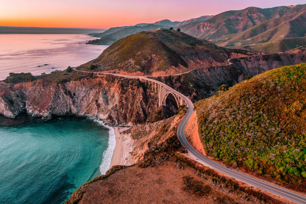 Bixby,Bridge,On,Highway,1,And,Big,Sur,Along,Pacific