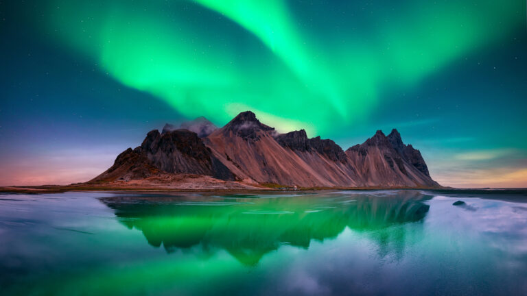 Famous,Stokksnes,Mountains,On,Vestrahorn,Cape,In,Iceland,Under,Incredible