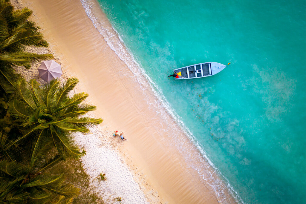 Drone,View,Of,Two,Little,Kids,Playing,In,The,Sand