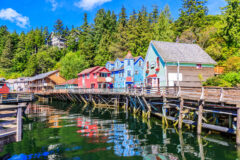 Ketchikan,,Alaska.,Creek,Street,,The,Historic,Broadwalk.