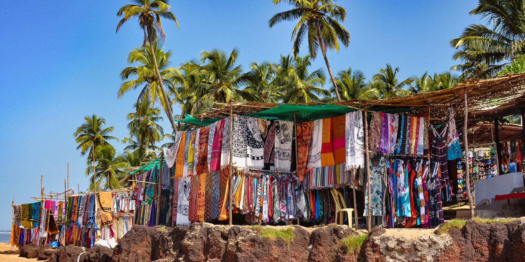 Clothes,For,Tourists,On,The,Daily,Market,On,The,Anjuna