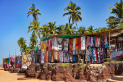 Clothes,For,Tourists,On,The,Daily,Market,On,The,Anjuna