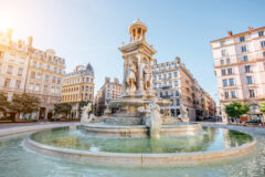 Morning,View,On,Jacobins,Square,And,Beautiful,Fountain,In,Lyon