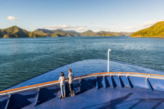 New,Zealand,Cruise,Travel,People,Enjoying,Nature,View,Of,Ferry