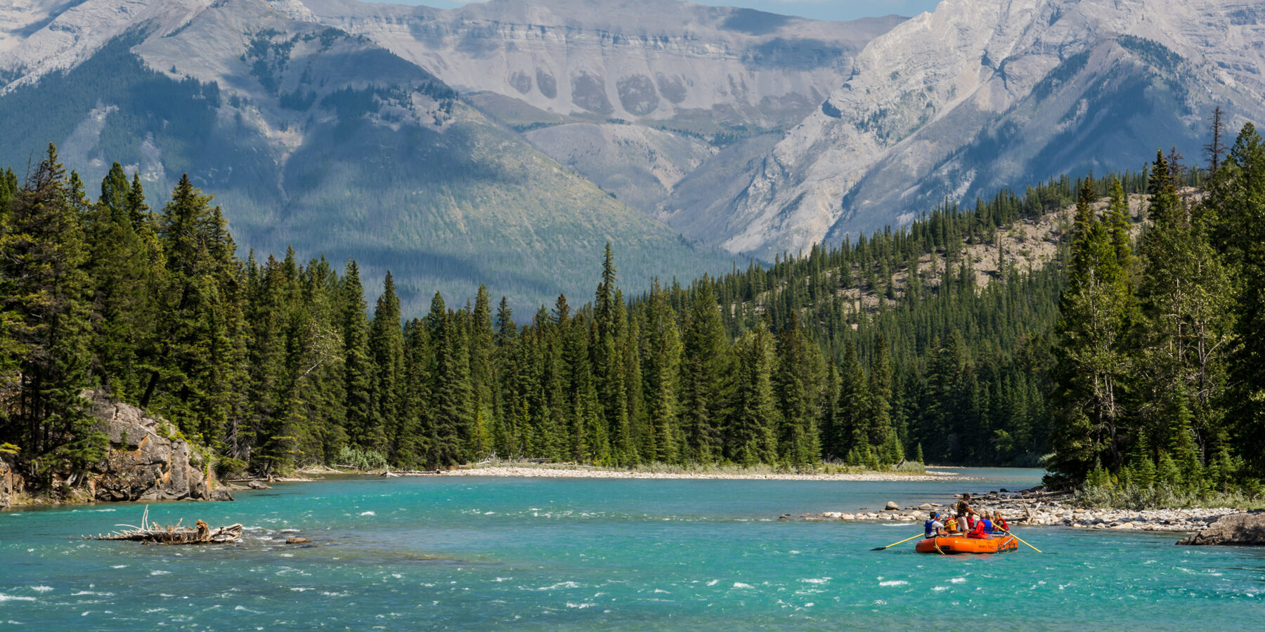 Rafting,On,The,Bow,River,In,Banff,National